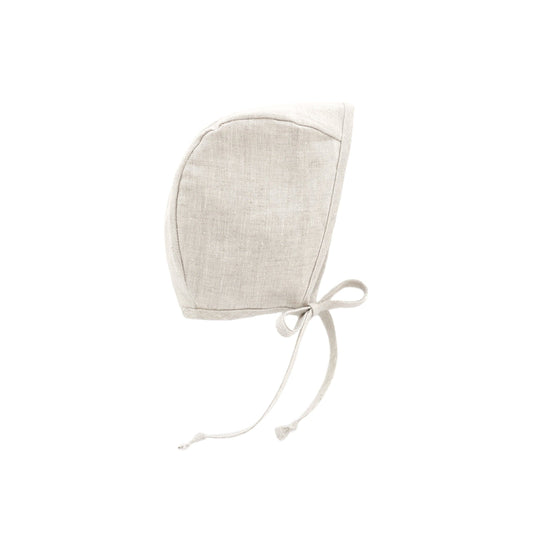 Sand Linen Bonnet Cotton-Lined