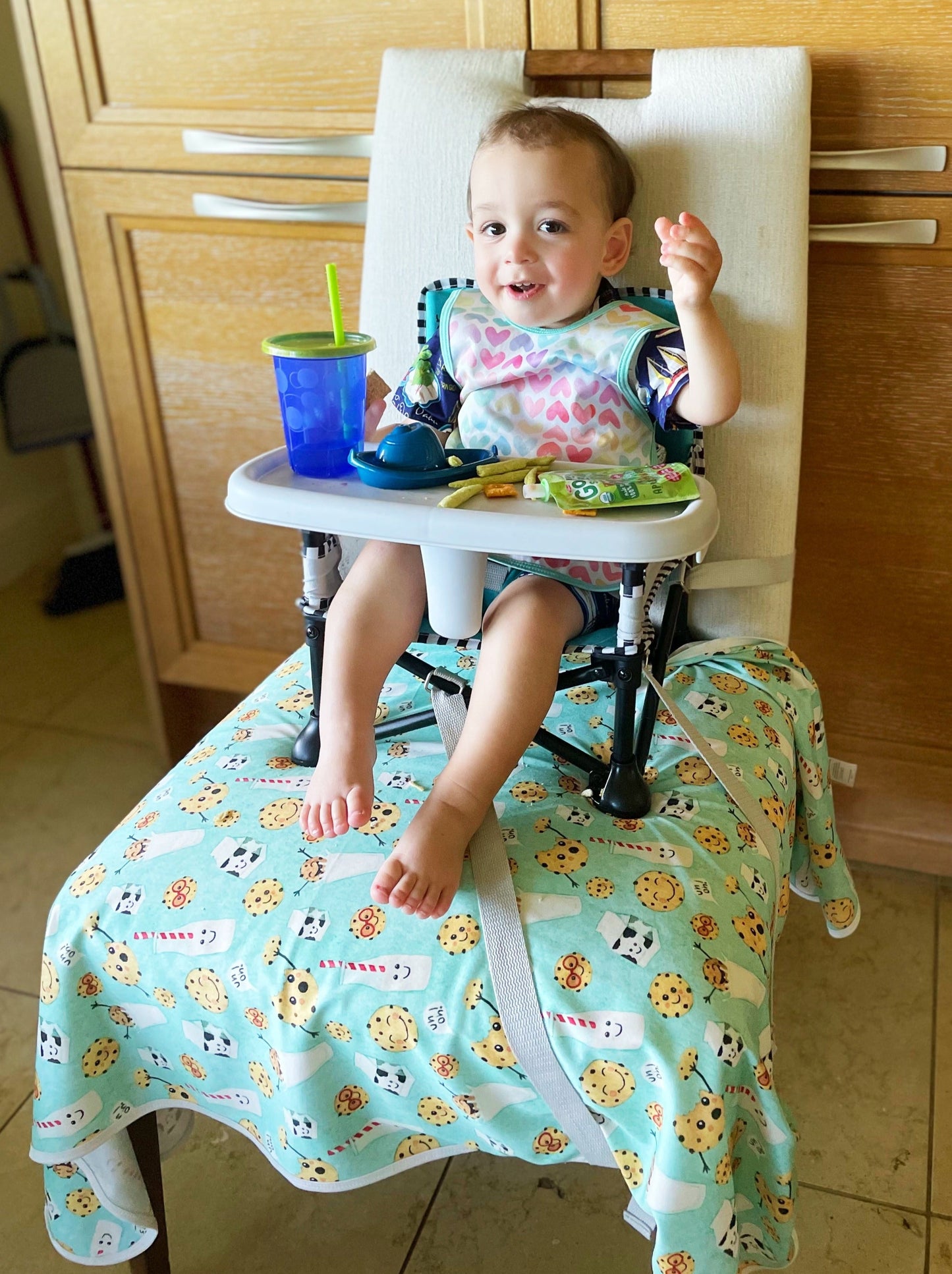 Cookies & Milk Splash Mat - A Waterproof Catch-All for Highchair Spills and More!