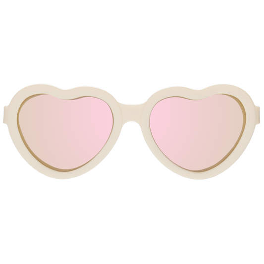 Sweet Cream Heart | Rose Gold Polarized Mirrored Lenses
