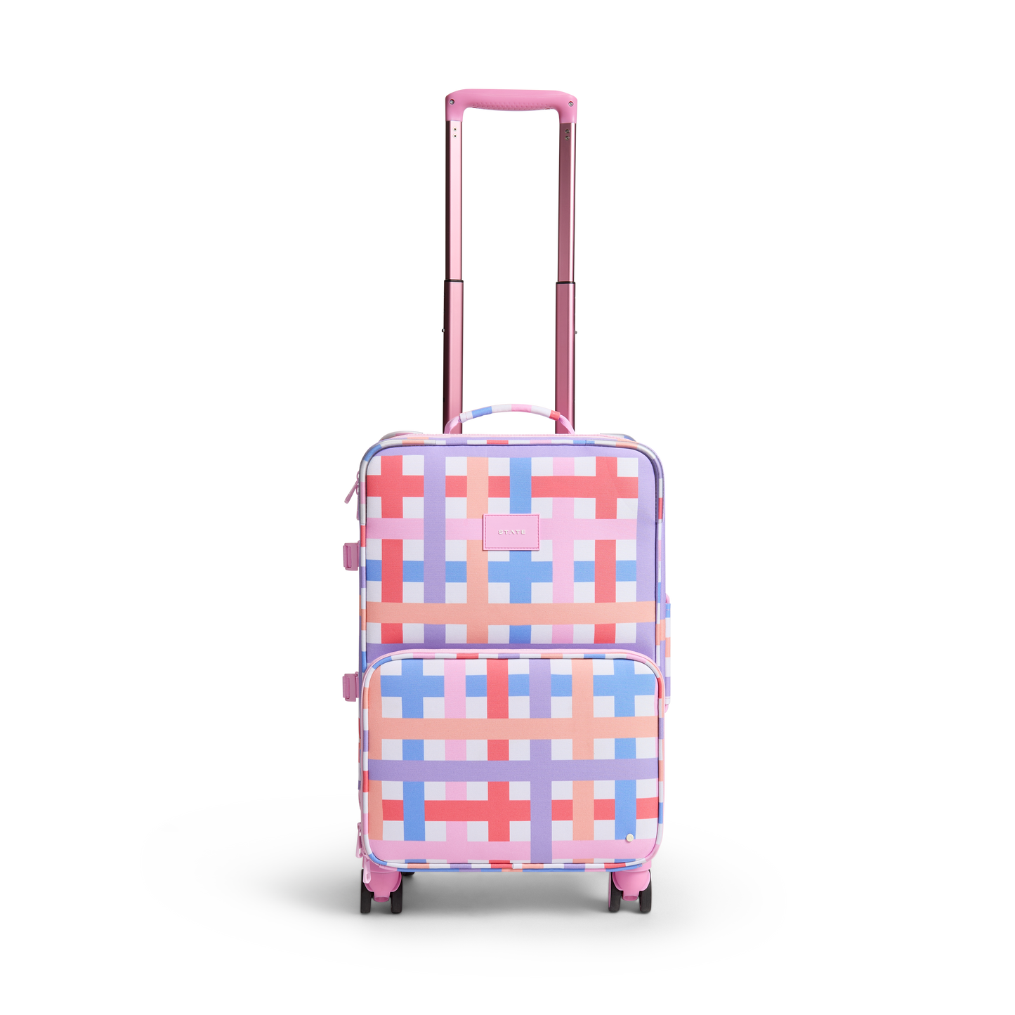 Multi Plaid Carry-On Suitcase