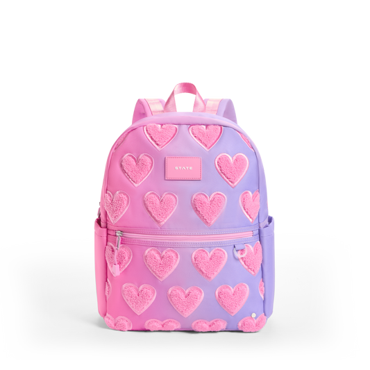 Ombre Fuzzy Hearts Backpack