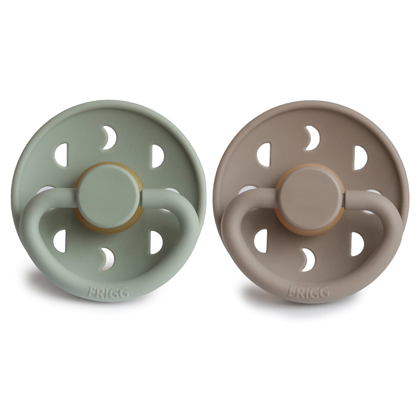 FRIGG Moon Natural Rubber Pacifier 2-Pack