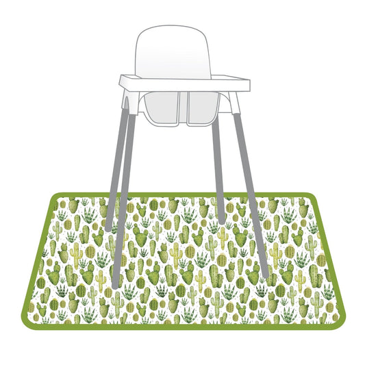 Desert Cactus Splash Mat - A Waterproof Catch-All for Highchair Spills and More!