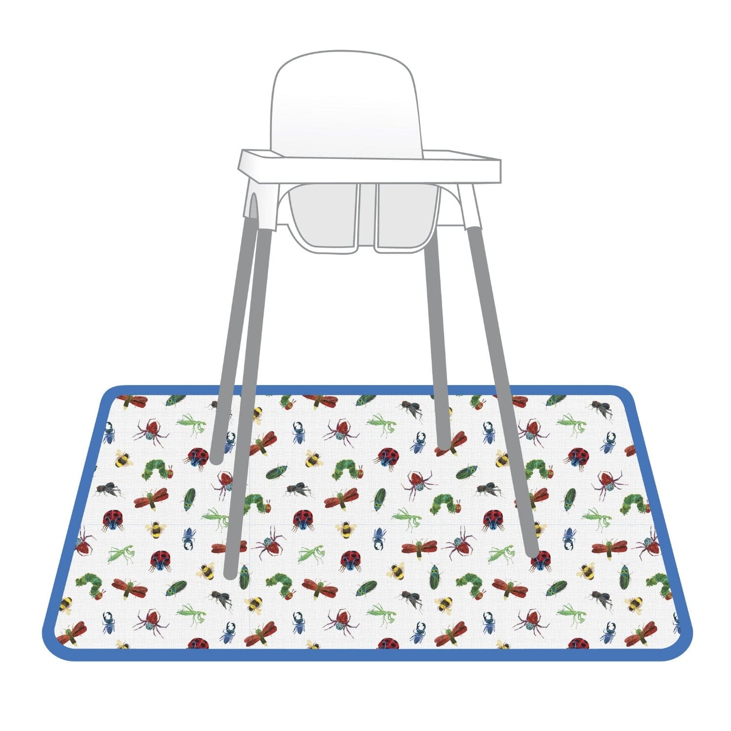 Bug World Splash Mat - from the World Of Eric Carle - A Waterproof Catch-All for Highchair Spills and More!