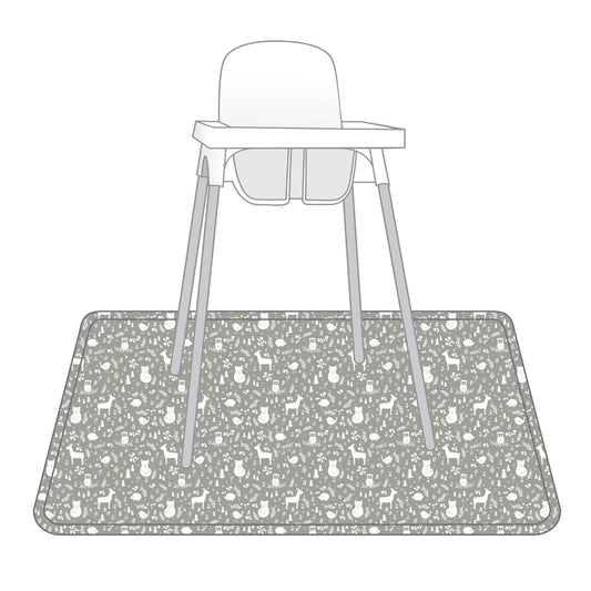 Forest Friends Splash Mat - A Waterproof Catch-All for Highchair Spills and More!