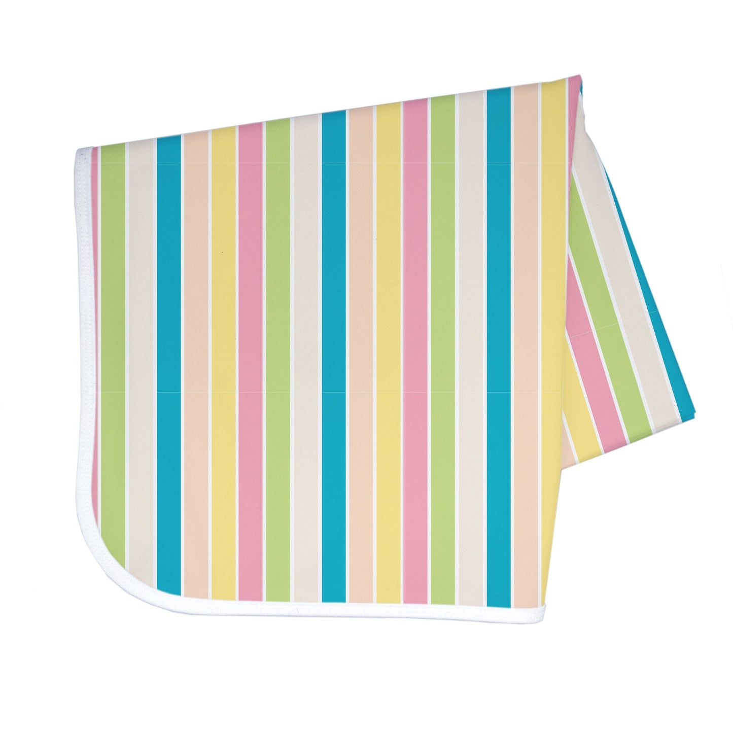 Rainbow Stripes Splash Mat - A Waterproof Catch-All for Highchair Spills and More!