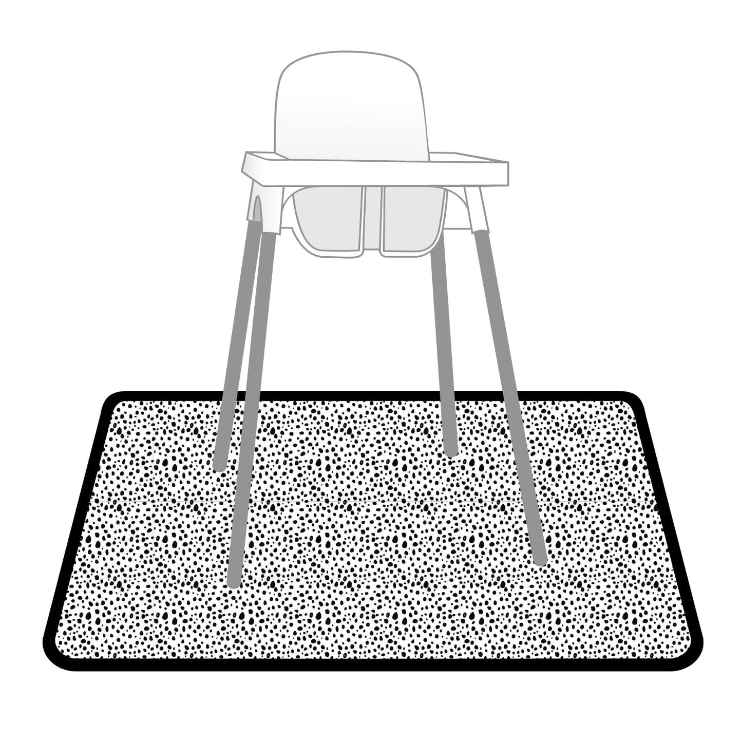 Organic Dot Splash Mat - A Waterproof Catch-All for Highchair Spills and More!