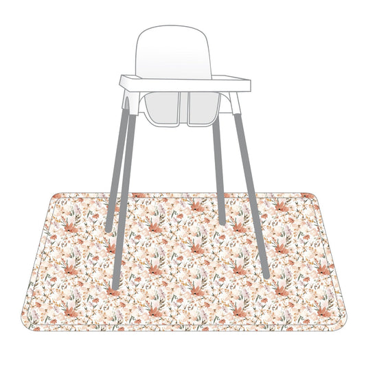 Peachy Dreams Splash Mat - A Waterproof Catch-All for Highchair Spills