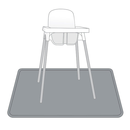 Solid Slate Minimalist Splash Mat - A Waterproof Catch-All for Highchair Spills and More!