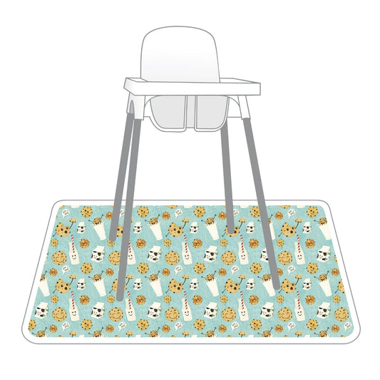 Cookies & Milk Splash Mat - A Waterproof Catch-All for Highchair Spills and More!