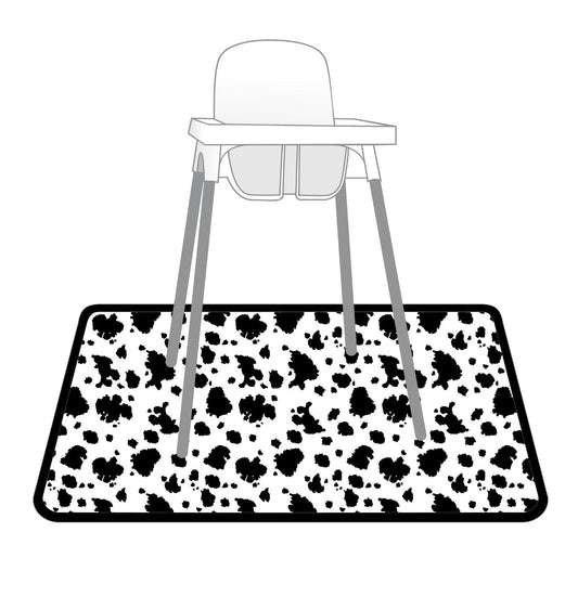 Cowhide Splash Mat - A Waterproof Catch-All for Highchair Spills and More!