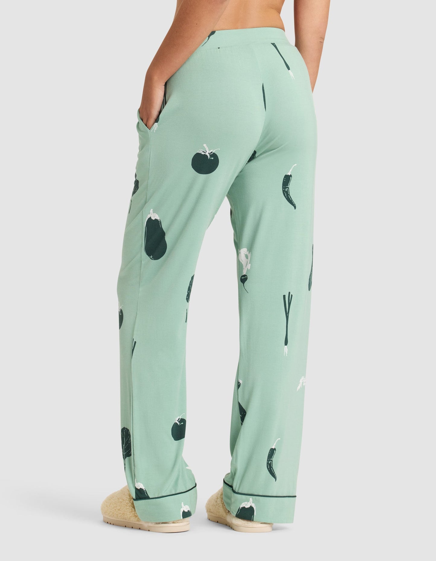 Women's Bamboo Stretch-Knit Short Sleeve & Pant Pajama Set