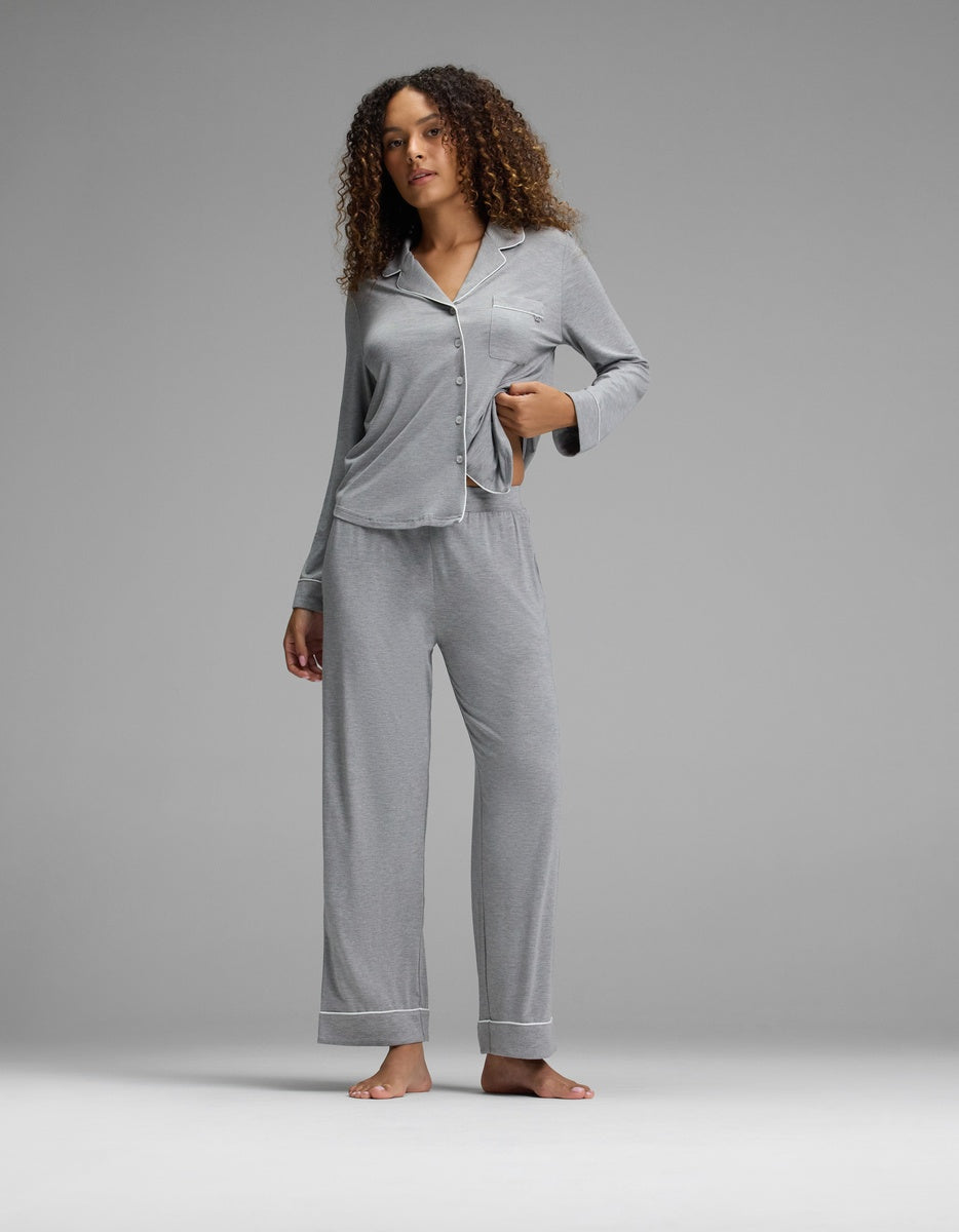 Women's Bamboo Stretch-Knit Long Sleeve Pajama Set PETITE - Last Chance