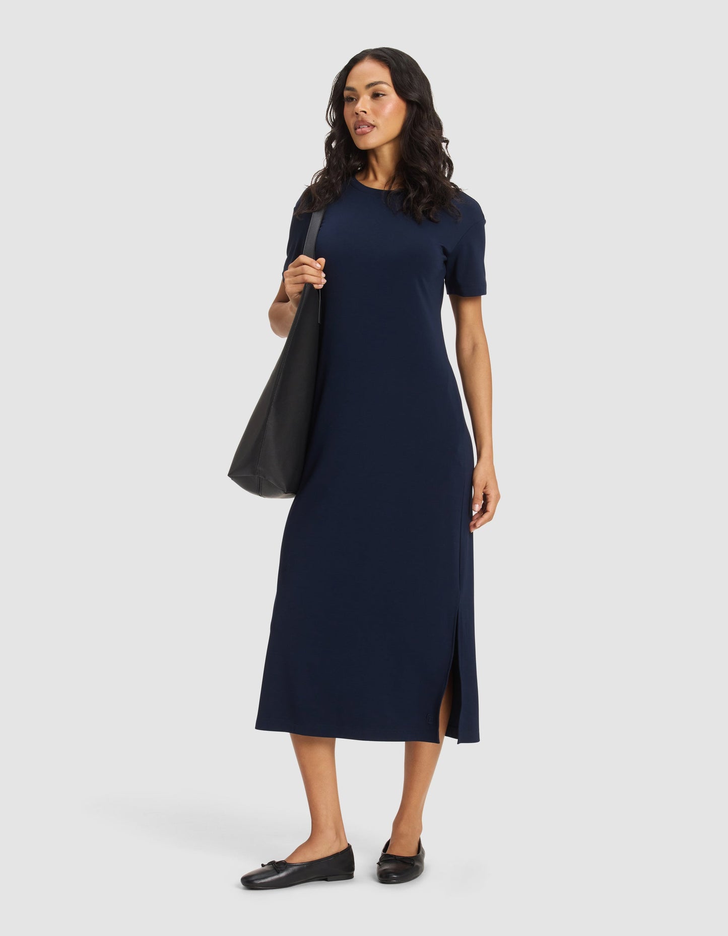Women's Brushed Bamboo Midi Dress