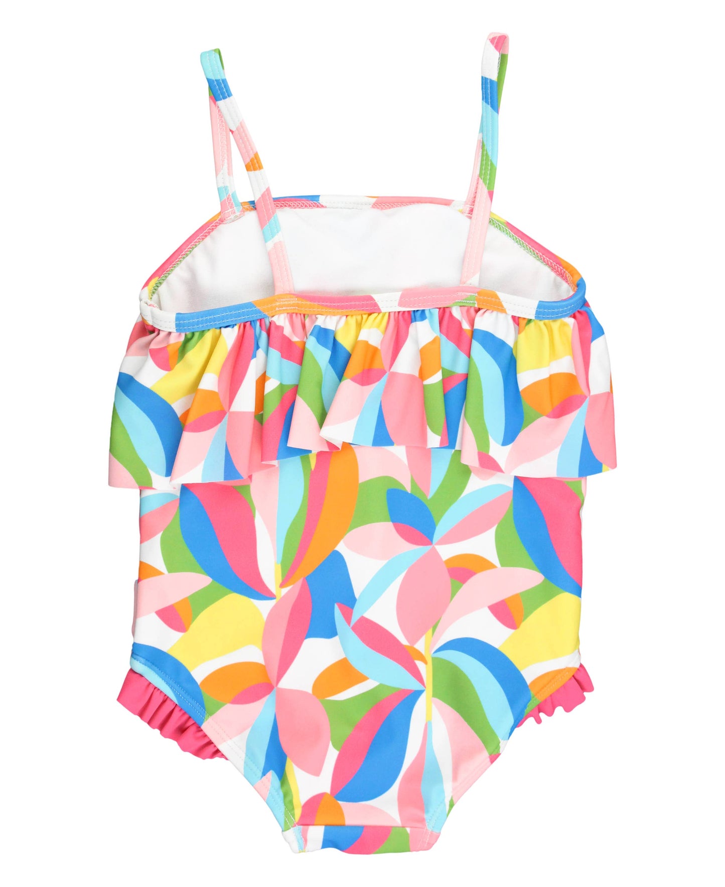 Girls Tropical Adventure Single Ruffle One Piece Swimsuit