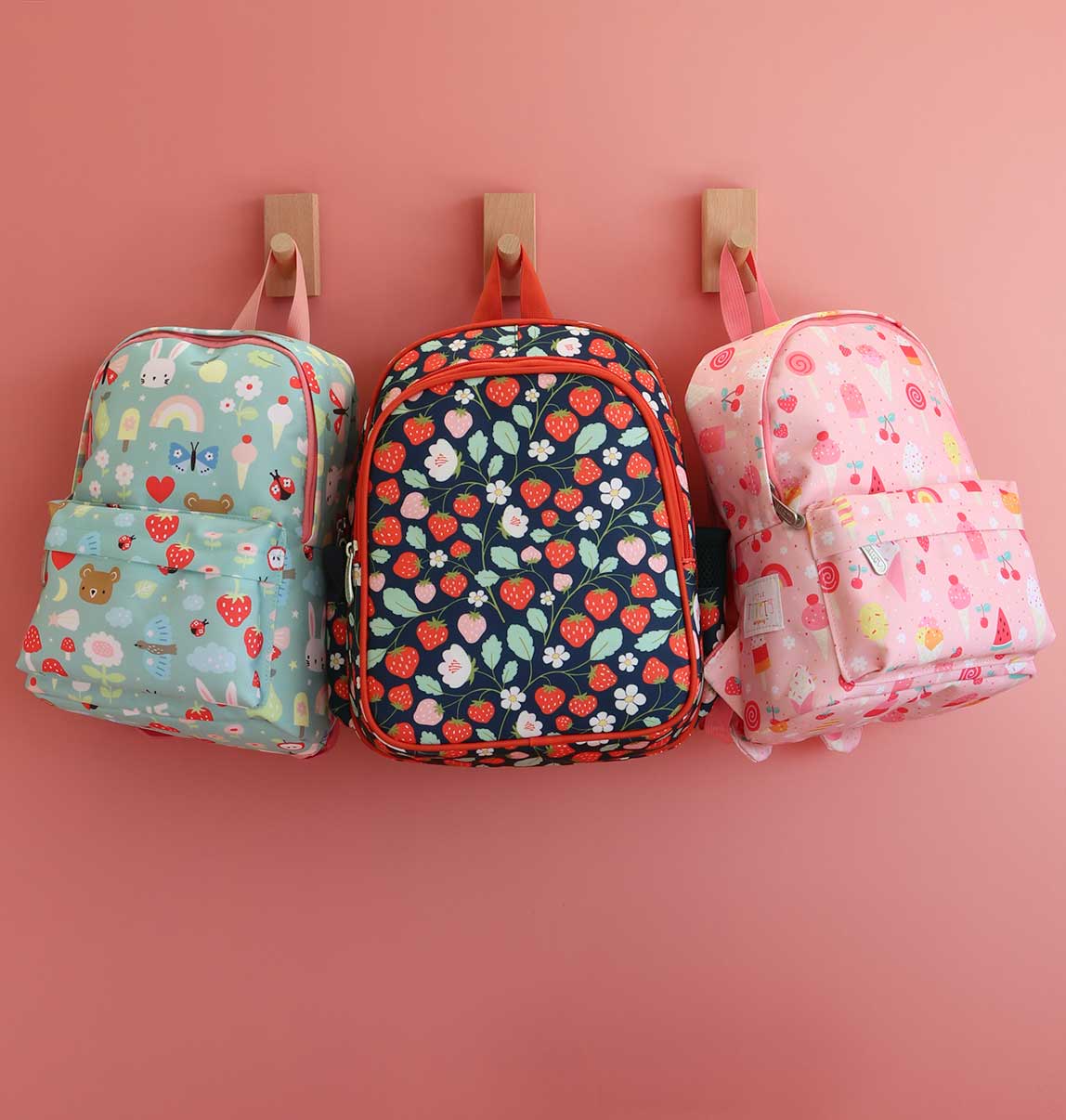Kids Backpack - Strawberries