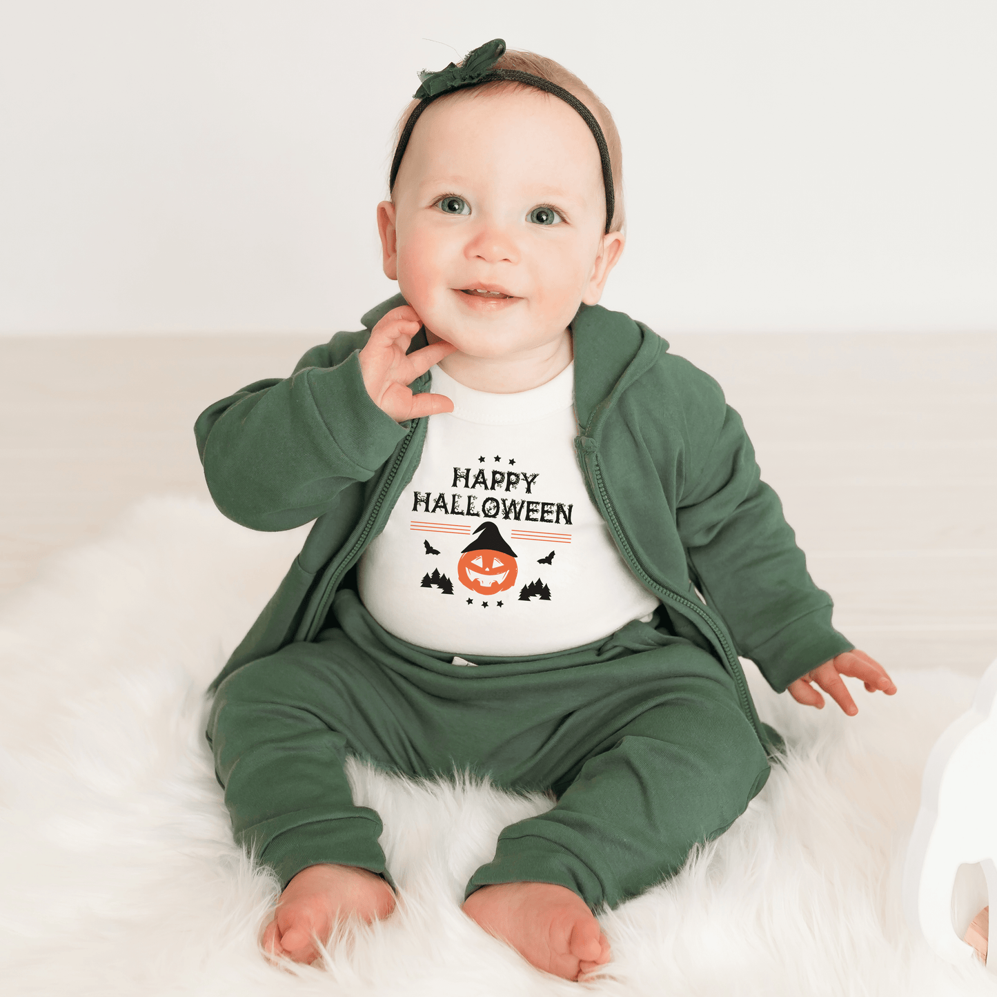 graphic bodysuit | halloween pumpkin