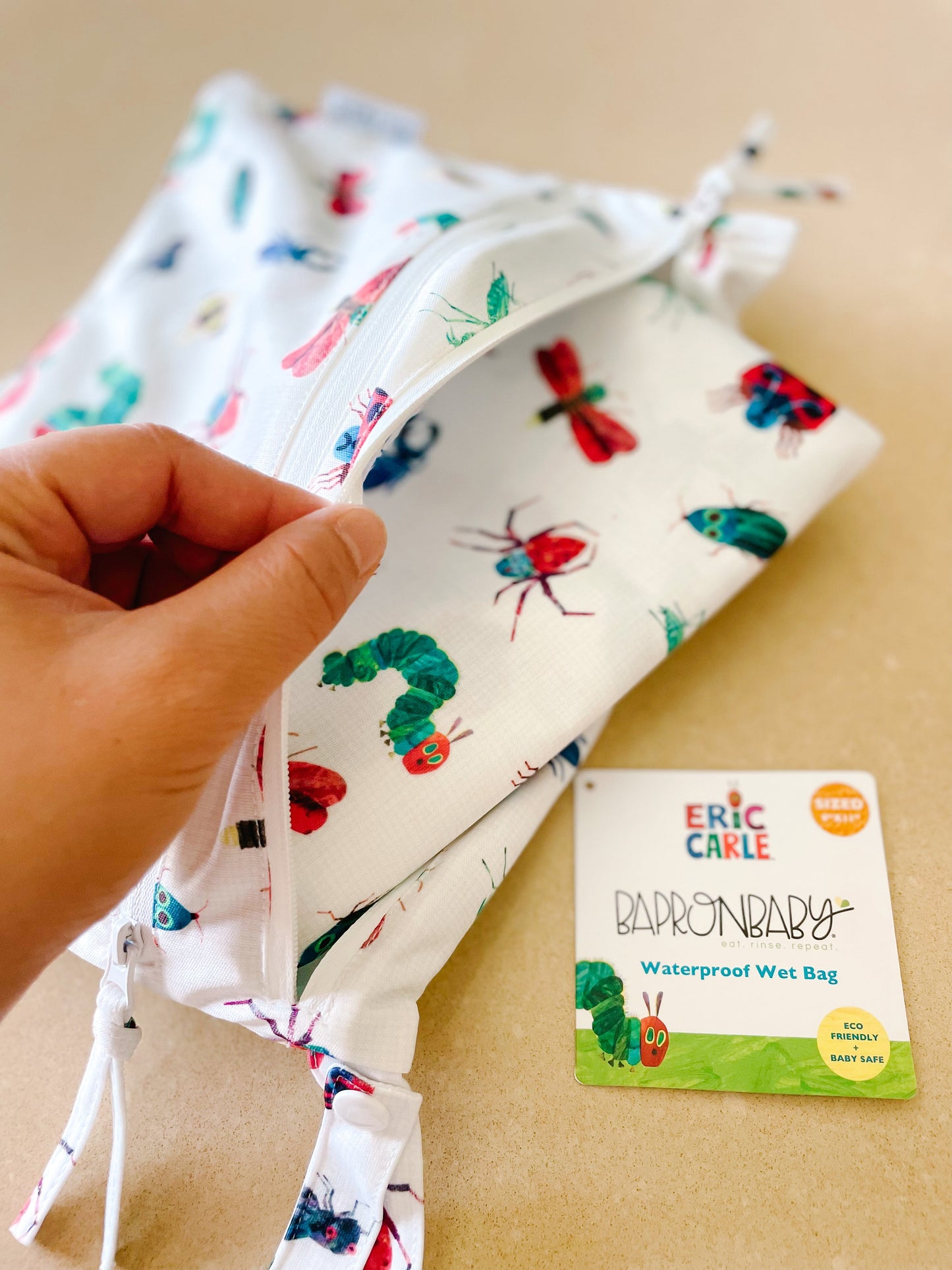 Bug World - Waterproof Wet Bag (For mealtime, on-the-go, and more!) - from the World Of Eric Carle SALE