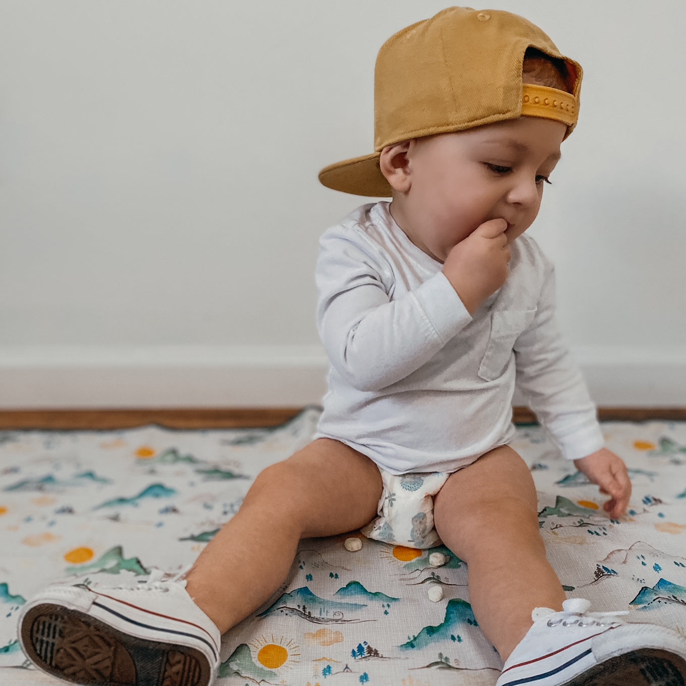 Mountain Mist Splash Mat - A Waterproof Catch-All for Highchair Spills and More!