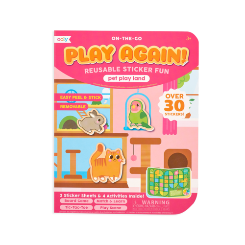 Whether you are traveling or in need of stay at home kids activities; this reusable sticker and activity book does it all. Imagine playing with cute cuddly pets with