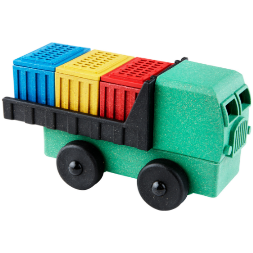Three boxes to put stuff in! What could be better? Our cargo truck is a 9 part puzzle (with all those boxes) that rewards the child with a working cargo truck. And d