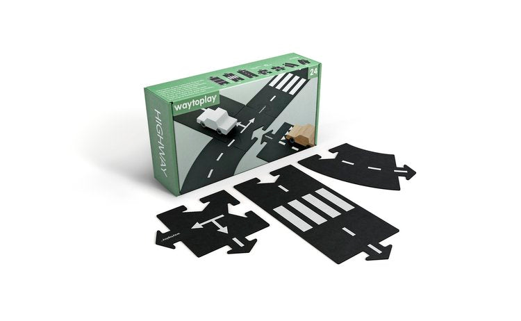 The waytoplay Highway is a great toy for imaginative play. Watch your children create their very own circuits and road maps for their favourite toys and vehicles.
Th