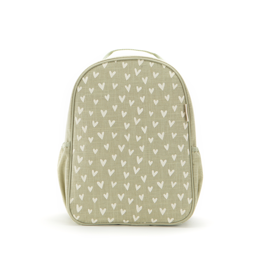 Little Hearts Sage Toddler Backpack