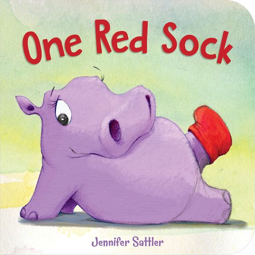 One Red Sock by Jennifer Sattler
Written in rhyme and filled with humor, this little hippo cannot find her matching red sock. What's a mini-fashionista to do?