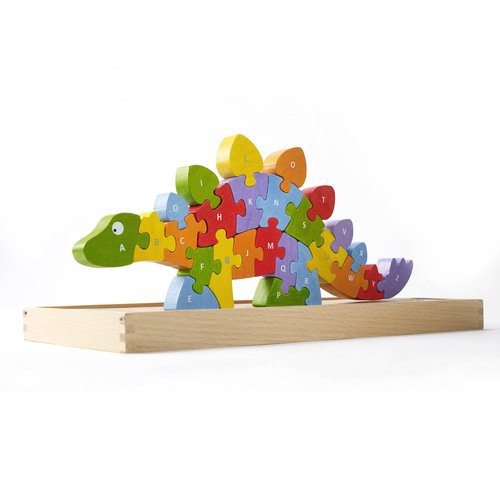 
Alphabet and puzzle based problem solving come together to make this chunky wooden dinosaur come to life. Made from durable rubberwood, this 26 piece alphabet toy i