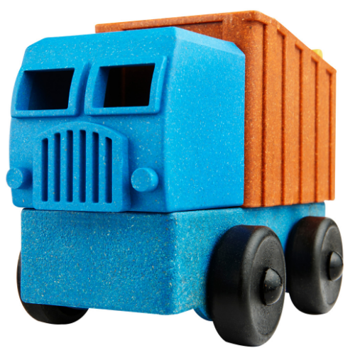 This Dump Truck is a four part puzzle and stacking toy that rewards your mini with a working truck. This STEM educational toy truck encourages early childhood develo