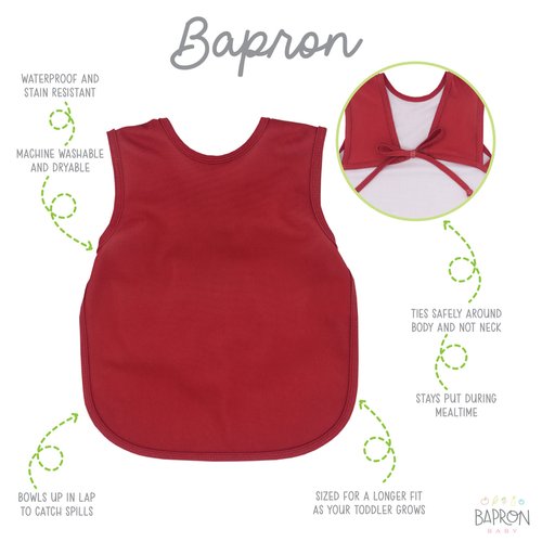 
This best-selling “Bapron”, also known as a bib-apron hybrid, full-coverage bib, smock, or apron, is designed for comfort and safety. Because of their comfortable, 