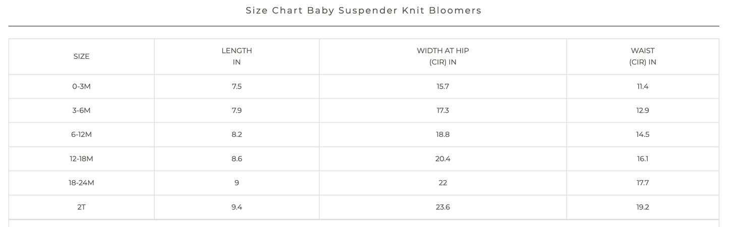 Knit Suspender Bloomers | Shell