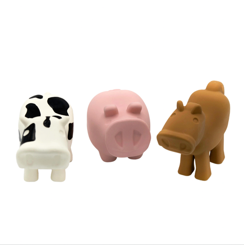 This barnyard bath toy set is great for water play indoors and out. These chunky yet soft bath characters are the perfect gift for toddlers who love storytime in the