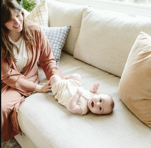 The Goumi piece everyone’s been asking for. Our romper is the coziest day wear for your babes. Perfect for warm weather play and cozy enough for sleep. Plus it looks
