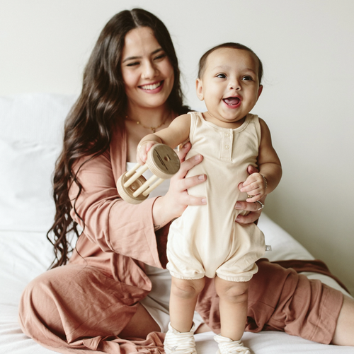 The Goumi piece everyone’s been asking for. Our romper is the coziest day wear for your babes. Perfect for warm weather play and cozy enough for sleep. Plus it looks