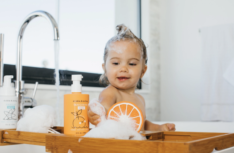10oz | 296mL
Invigorate bath time with Tangerine's vibrant, uplifting aroma and Dabble &amp; Dollop's 3-in-1 Shampoo, Body Wash, and Bubble Bath Gel. Our luxurious, 