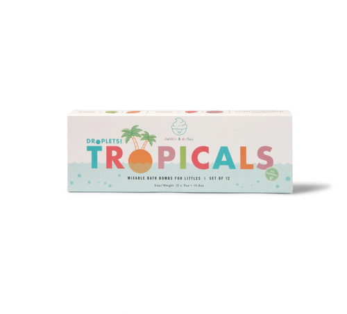Set of 12
Don't let the Summer slip away! Keep the chill vibes going with our NEW Tropical Bath Bombs!
Like the original, Tropicals take bath bombs for kids to the n