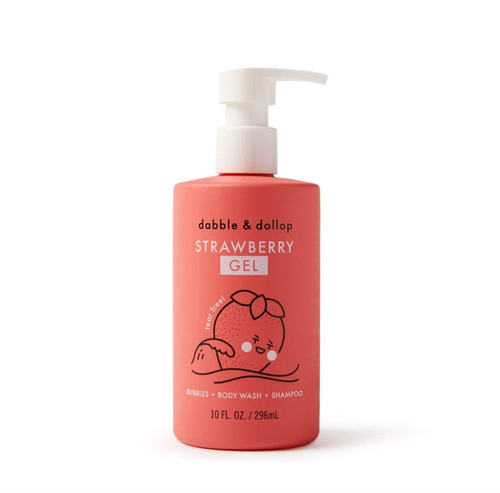 10oz | 296mL
Experience the delightful, "bursting with freshly picked fruit" aroma of strawberries with Dabble &amp; Dollop's 3-in-1 Shampoo, Body Wash, and Bubble B