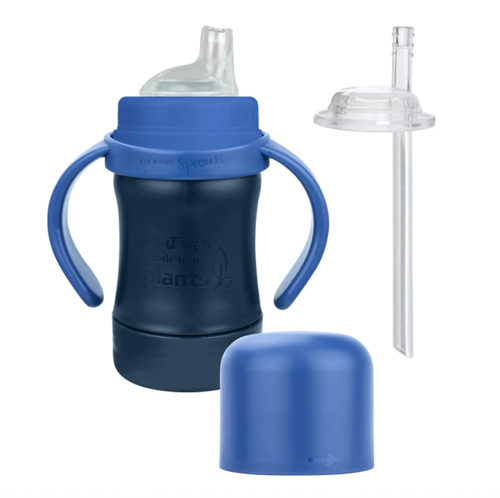
Plant-plastic and silicone help avoid harmful chemicals — With our non-toxic straw sippy cup, liquids touch only Sprout Ware® plant-plastic and 100% LFGB, platinum 