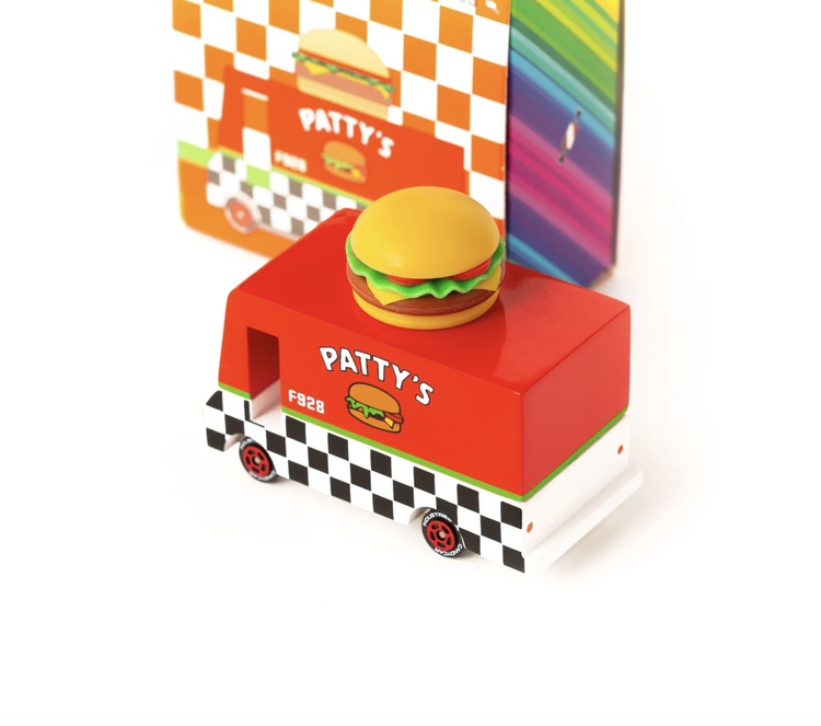 Order Up! We’ve got a #1 and a side of fries! Our Patty’s Van is complete with a bun and all the fixings. This squishy bun topper is absolutely too cute for words. W