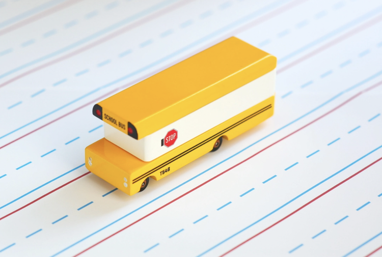 Don’t sleep in, or you’ll miss our School Bus! (AKA the COOL Bus.) This big yellow bus is ready, bright and early to pick you up.
Materials &amp; Info: Solid Beech w