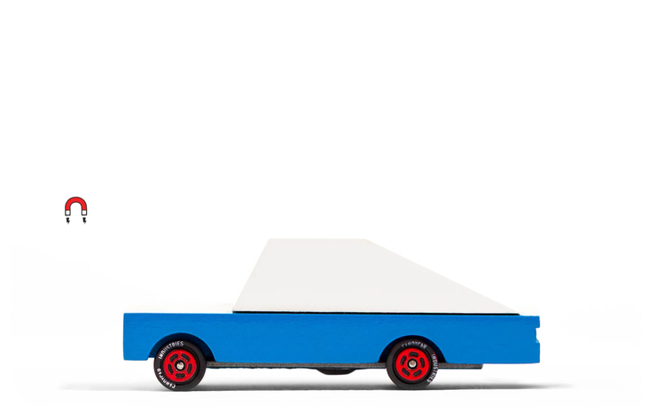 Smoking tires all day long, and chasing speed at the track. Part of our new candycar line, a cute 3 inches long. One of two of our racers, who said speed comes with 