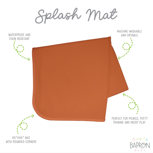 

This lightweight, waterproof mat is 45" in diameter and is designed to catch spills and splashes.
Ideal for:
- Under the high chair
- Indoor/Outdoor Picnics
- Pott