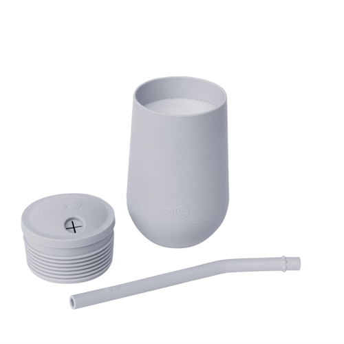 
Learning to drink from a straw is an important developmental milestone that develops lip rounding and promotes speech development. The ezpz Happy Cup + Straw System