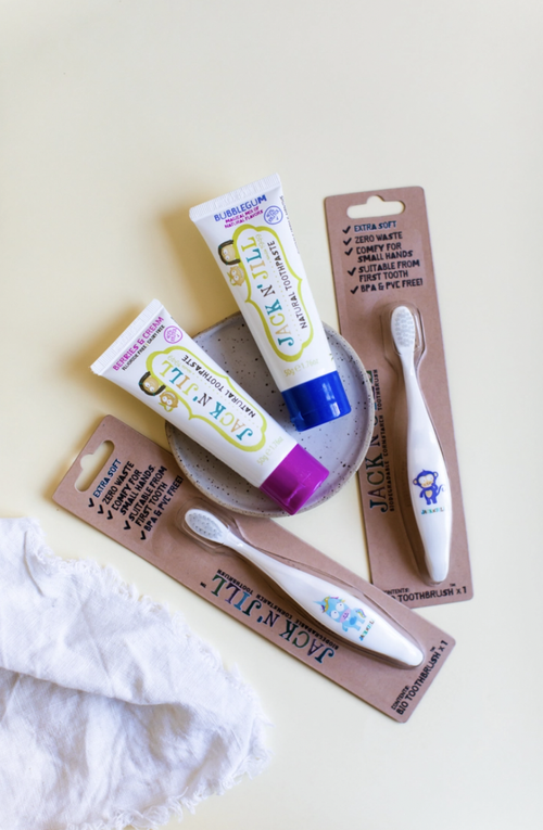 





MAKING TOOTHBRUSHING FUN FOR KIDS - Our Jack N’ Jill Bio Kids, Toddler, and Baby Toothbrush is the perfect companion for getting your little one's teeth nice a