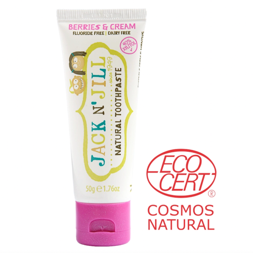 



Safe. Fun. Yum! This Jack N' Jill Toothpaste in Berries &amp; Cream flavour makes tooth brushing fun for kids, with a delicious Certified Organic fruity flavouri