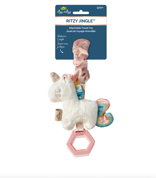 Let's Explore! Our soft, plush Ritzy Jingle™ is the perfect accessory to keep baby entertained! Inside is a jingle ball that helps stimulate baby with its gentle sou