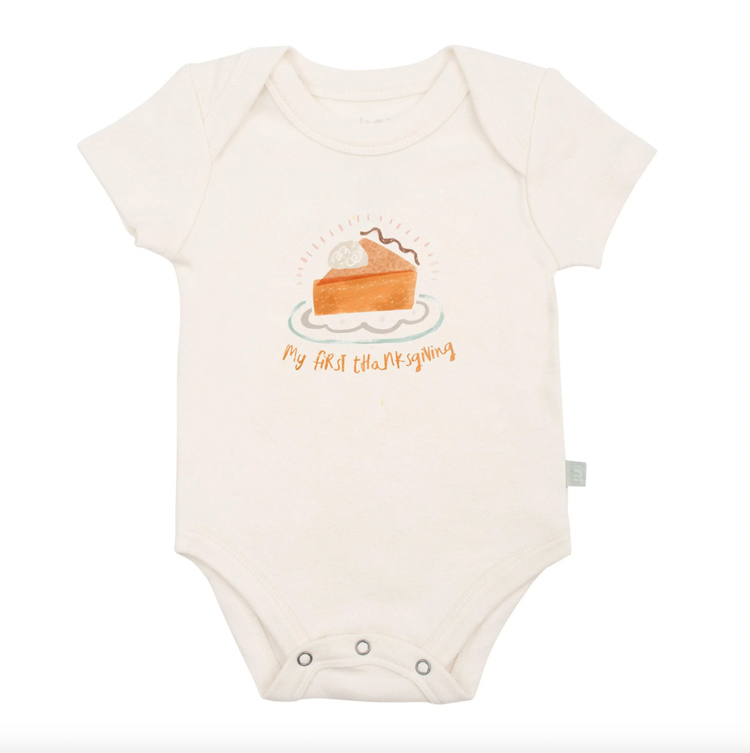 If your favorite part of Thanksgiving is the pie then this Thanksgiving baby bodysuit is for you. Simple and comfortable is best, especially for babies. Our adorable