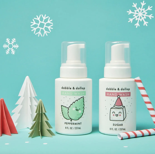 Happy Holidays Handwash is our 100% natural, mixable, foaming handwash duo that makes Creatively Clean™️ hands.
By mixing our seasonally smooth "Peppermint" and "Can