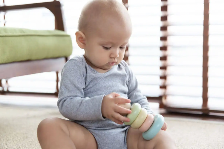 The PlanToys First Stacking Ring is a new take on a classic design. Great for encouraging hand-eye coordination, little ones can stack and unstack as well as practic
